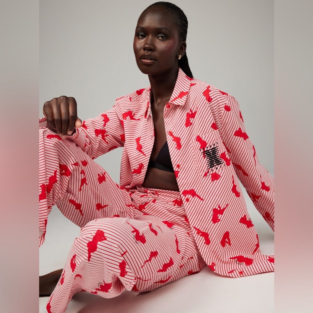 SAVAGE X FENTEY NIGHT STAR CHASER PAJAMAS - RED SIZE 1X (NEW WITH TAGS) A24 - Picture 5 of 11